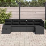  Set sofe 7 kom. Crna poliratan 289 x 124 x 85 cm | shoptok.hr