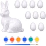  Easter Set Styrofoam Eggs 9pcs Bunny Figurine Paints | shoptok.hr