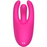 Mrow brezžični vibrator za klitoris s tremi zobci (roza) | Shoptok.si