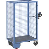 eurokraft pro nivojski voziček z električnim pogonom, mrežasta stena za obešanje, dxšxv 1470 x 730 x 1810 mm, svetlo modre barve Cene