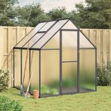 Furnova Rastlinjak z okvirjem antracit 169x169x195 cm aluminij, (21948483) | Shoptok.si