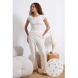 TRENDYOLMILLA ženski set pidžama Thmss26Pt00024, Ecru-Ecru Cene