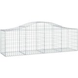 vidaXL Lučne gabionske košare 4 kom 200x50x60/80 cm pocinčano željezo | shoptok.hr