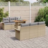  Set vrtnih sofe od 7 komada s jastučićima bež poli rattan akacija | shoptok.hr