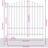  Vrtna Ograda Woerden Siva 170 x 215 cm Čelik s prahom premazan | shoptok.hr