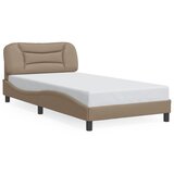  The Living Store Posteljni okvir z LED lučkami kapučino 100x200 cm umetno usnje - Posteljni Okvir, (21499926) Cene