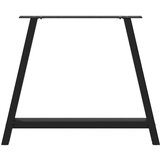vidaXL noge kavne mizice a-oblika 2 kosa črna 100x(72-73) cm jeklo | Shoptok.si