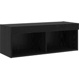 vidaXL 8 komada TV zidne jedinice s LED Crni hrast konstruirano drvo | shoptok.hr
