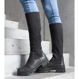 Gemre Green slip-on boots with elastic upper Elthea | Shoptok.si