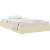  Otomanski krevet s pohranom Krema 120 x 200 cm tkanina | shoptok.hr