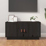 vidaXL TV omarica črna 80x34x40 cm trdna borovina Cene