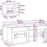  Loft krevet s ormarom 3 kom. Dimljeni hrast Konstruirano drvo Smeđa 98.5 x 200 cm | Shoptok.si