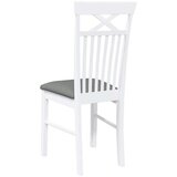 vidaXL Jedilni stoli z blazinami 2 kosa bele masivne lesene gume | Shoptok.si