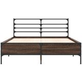 Okvir za krevet smeđi hrast 140x190cm konstruirano drvo i metal | shoptok.hr