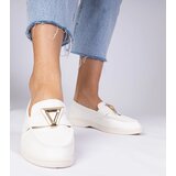 Gemre White women's loafers with elegant Viletta decoration | shoptok.hr