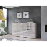 Germania Kremno bela nizka komoda 184x102 cm Oakland – | Shoptok.si