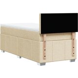  Krevet s oprugama i madracem krem 100 x 200 cm od tkanine | shoptok.hr