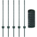 Euro ograda s postom 10 x 0,8 m Čelik premazan PVC-om Zelena | shoptok.hr