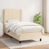  Krevet s oprugama i madracem krem 100 x 200 cm od tkanine | shoptok.hr