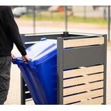 WESTMANN metalna obloga za kantu za smeće Planum | 1x240L | Drveni izgled | 90x90x120 cm - BRANDED IN GERMANY | shoptok.hr