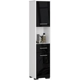 AKORD KOPALNIŠKA OMARA FIN KOLONA 30 2D 1SZ 1W 140cm ČRNA SIJAJ, (21714010) | Shoptok.si