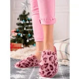 SHELOVET BONA SLIPPERS IN LEOPARD PRINT