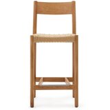 Kave Home Barska stolica od punog hrasta u prirodnoj boji (visine sjedala 65 cm) Yalia – | shoptok.hr