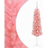  Umjetno vitko božićno drvce s kuglicama 150 cm 150 LED lampica | shoptok.hr