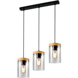 Candellux Lighting crna/u prirodnoj boji viseća svjetiljka sa staklenim sjenilom ø 12 cm wels – Cijene