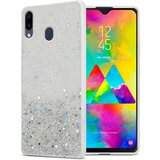 Cadorabo Case, združljiv s Samsungom v prozornem z bleščicami - zaščitnim pokrovom, narejen iz fleksibilnega silikona TPU s penečimi bleščicami, (20694070) | Shoptok.si