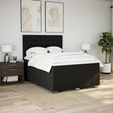 Krevet s oprugama i madracem crni 140x200 cm od tkanine | shoptok.hr