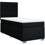  Krevet s oprugama i madracem crni 90x200 cm od tkanine | shoptok.hr