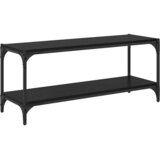 TV ormar Crni hrast 100x33x41cm Obrađeno drvo i čelik | shoptok.hr