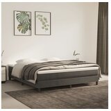 S oprugama i madracem tamnosivi 160x200 cm baršunasti | shoptok.hr