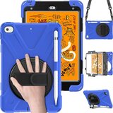NIKCORP Ovitek za iPad Mini 4 / 5 s stojalom, ročajem in naramnim trakom, robustna troslojna zaščita, moder, s prostorom za pisalo, (5000139167) | Shoptok.si