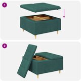  Stolica s dugmadi Tamnozelena 80 x 80 x 45 cm tkanina | shoptok.hr