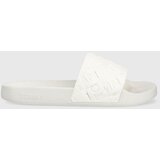 Tommy Jeans Natikači Woven Poolslide ženski, bela barva | Shoptok.si