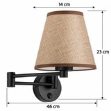 Brilagi Zidna lampa NUBILA 1xE27/15W/230V braon/crna | Eponuda.com