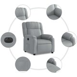 vidaXL Električni naslonjač od tkanine svjetlosivi | shoptok.hr