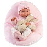  Llorens: Nica 40 cm novorojenček z medvedkom in roza posteljico | Shoptok.si