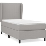  Box spring postelja z vzmetnico svetlo siva 90x200 cm blago, (20790189) | Shoptok.si