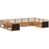  Set vanjskih sofa 9 kom. Prirodna Čvrsto drvo akacije Smeđa | Shoptok.si