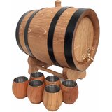  Hrastova bačva 5L + 6 čaša | shoptok.hr