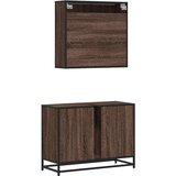 vidaXL 2-dijelni set kupaonskog namještaja boja smeđeg hrasta drveni | shoptok.hr