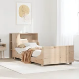 vidaXL Posteljni okvir brez vzmetnice 75x190 cm trdna borovina