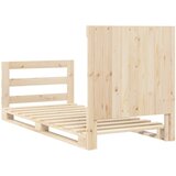  Okvir kreveta s uzglavljem 90 x 200 cm od masivne borovine | shoptok.hr