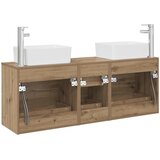 Set ormarića za kupaonicu 3 kom. Hrast artisan Smeđa 53 x 34,5 x 63 cm | Shoptok.si