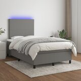  Box spring s madracem LED tamnosivi 120 x 200 cm tkanina | shoptok.hr