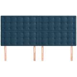  Uzglavlje tamnoplavo 180x5x118/128 cm baršunasto | shoptok.hr