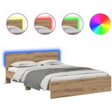 vidaXL konstrukcija postelje umetni hrast 120 x 200 cm konstruiran les, (5000103976) | Shoptok.si